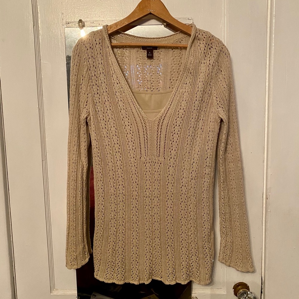 Dana Bachman Tan Sweater Tunic